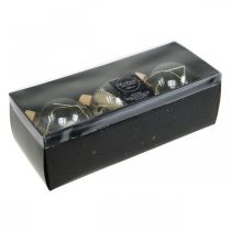 Itens Bolas de Natal bola de decoração de vidro cheia de flores secas Ø8cm 3pcs