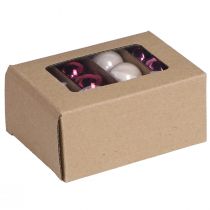 Itens Bolas de Natal de vidro, mini bege rosado, Ø3cm, 22 peças
