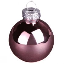 Itens Bolas de natal vidro rosa damasco mix mini Ø3cm 22 unid.