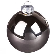 Itens Bolas de Natal bolas de vidro prata damasco Ø6cm 24 un