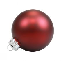 Itens Bolas de Natal de vidro para árvore de Natal Bordeaux Ø7,5cm 12 peças