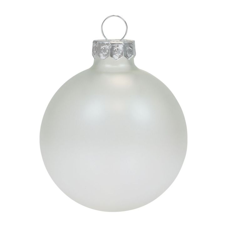 Bolas de Natal em vidro transparente opaco bolas de árvore de Natal Ø6cm 6 unidades
