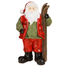 Itens Figura de decoração de Papai Noel com esqui pintado 14×10,5×24,5cm