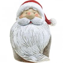 Itens Estatueta de Papai Noel Papai Noel Vermelho, Branco Polyresin 15cm