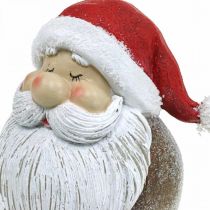 Itens Estatueta de Papai Noel Papai Noel Vermelho, Branco Polyresin 15cm