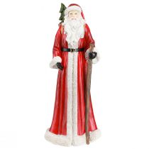 Itens Figura do Papai Noel com cesta vermelho branco verde dourado Alt.36cm