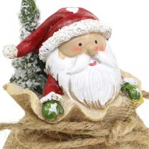 Itens Figura decorativa Papai Noel em saco Decoração de Natal Ø8cm/Alt.13cm 2 unid.