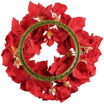 Itens Coroa de Natal de poinsétias, flores artificiais, Ø40cm