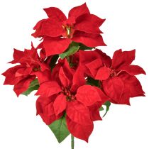 Itens Poinsétia Vermelha Planta Artificial 5 Flores 40cm