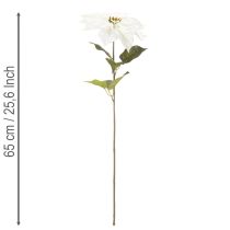 Itens Poinsétia artificial branca, galho grande florido para decoração, 65 cm, 2 peças