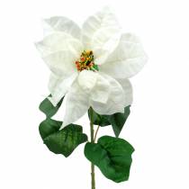 Poinsétia flor artificial branca 67cm