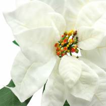 Poinsétia flor artificial branca 67cm