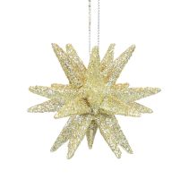 Itens Poinsétias Decorações de Natal glitter dourado Ø7cm 6 unidades