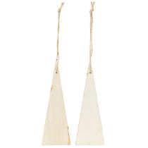 Itens Pingentes decorativos de gnomos de madeira para decorações natalinas festivas.