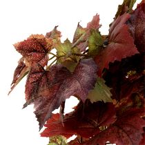 Folhas de videira em cabide verde, vermelho escuro 100 cm