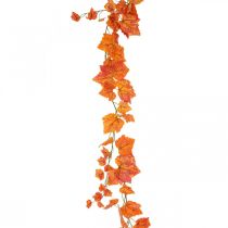 Folhas de videira guirlanda folhas guirlanda laranja vermelho outono L210cm