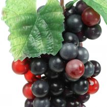 Decoração de vitrine de loja de frutas artificiais pretas uvas Deco 22cm