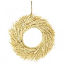 Guirlanda natural, grinalda de trigo, grinalda de trigo, grinalda de grãos 30cm
