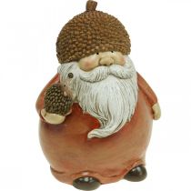 Figura imp com bolota e ouriço figura decorativa outono castanho H19cm