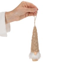Itens Conjunto de 6 peças com figuras decorativas de gnomos com barba, 17 cm de altura.
