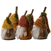 Itens Conjunto de 6 figuras de gnomos com gorro de tricô e bolota, 10 cm.
