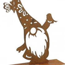 Suporte decorativo de metal gnome patina decorativo H39cm