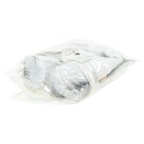 Itens Duendes de Natal com barba branca, cinza 12 cm 4 unidades