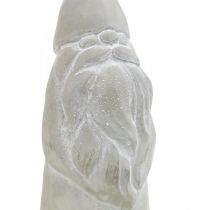 Figura Deco Gnome decoração de Natal concreto cinza Alt.31cm