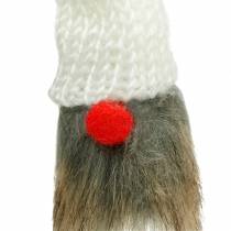 Itens Gnomo para colar com chapéu de malha vermelho, branco, cinza 11–13cm L34–35,5cm 12pcs
