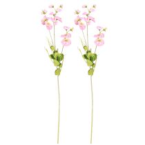 Itens Ervilhas doces flores artificiais rosa em haste longa 74cm 2 unidades