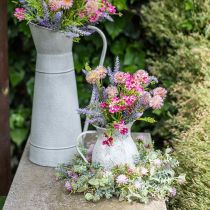 Coroa de prado flocada com trevo rosa, verde Ø30cm