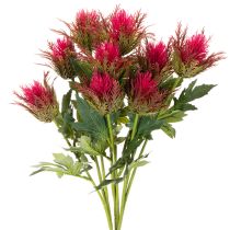 Itens Ramo artificial de cardo vermelho para decoração, 67 cm, 3 peças