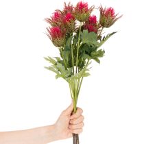 Itens Ramo artificial de cardo vermelho para decoração, 67 cm, 3 peças