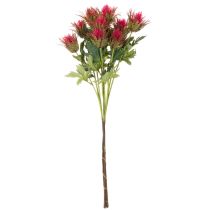 Itens Ramo artificial de cardo vermelho para decoração, 67 cm, 3 peças
