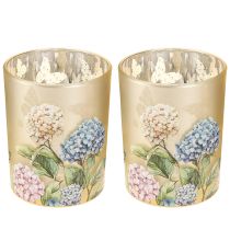 Itens Elegante castiçal com motivos florais para decoração de ambientes aconchegantes, 12,5 cm, 2 peças.