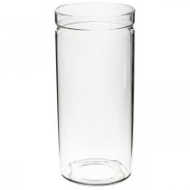 Vaso de flores, cilindro de vidro, vaso de vidro redondo Ø10cm H21.5cm