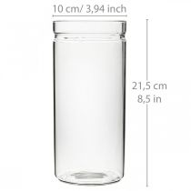 Vaso de flor, cilindro de vidro, vaso de vidro redondo Ø10cm A21,5cm