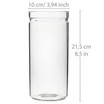 Itens Vaso de flor, cilindro de vidro, vaso de vidro redondo Ø10cm A21,5cm