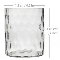 Lanterna de vidro, vaso de flores, vaso de vidro redondo Ø11,5cm H13,5cm