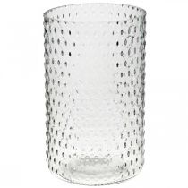 Vaso de flores, vaso de vidro, vidro de vela, lanterna de vidro Ø11.5cm H18.5cm