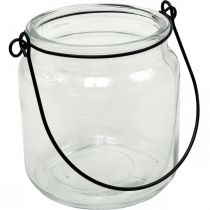 Lanterna de pendurar em vidro com pega Ø8cm A10.5cm