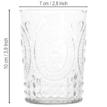 Itens Lanterna de vidro para furacão, castiçal, suporte para vela pequena, vidro Ø7,5cm A10cm