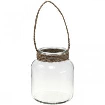 Vidro de lanterna, suporte de vela para pendurar H16,5cm Ø14,5cm