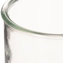 Itens Porta-velas de vidro, redondo, transparente, versátil, 12 cm, 2 peças