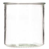 Itens Porta-velas de vidro, redondo, transparente, versátil, 12 cm, 2 peças
