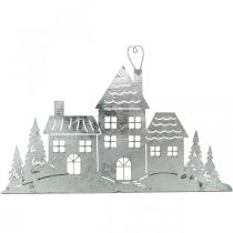 Itens Decoração de natal casinhas porta velas metal L20cm