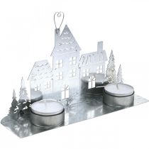 Itens Decoração de natal casinhas porta velas metal L20cm