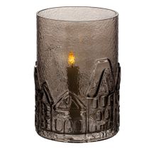 Itens Casinhas de vidro para velas pequenas, ideais para decoração de mesa, 23 cm