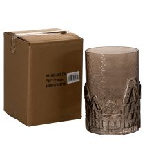 Itens Casinhas de vidro para velas pequenas, ideais para decoração de mesa, 23 cm