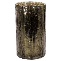 Itens Porta-velas de vidro com relevos de cabeça de veado e árvore, decoração de inverno, 26 cm